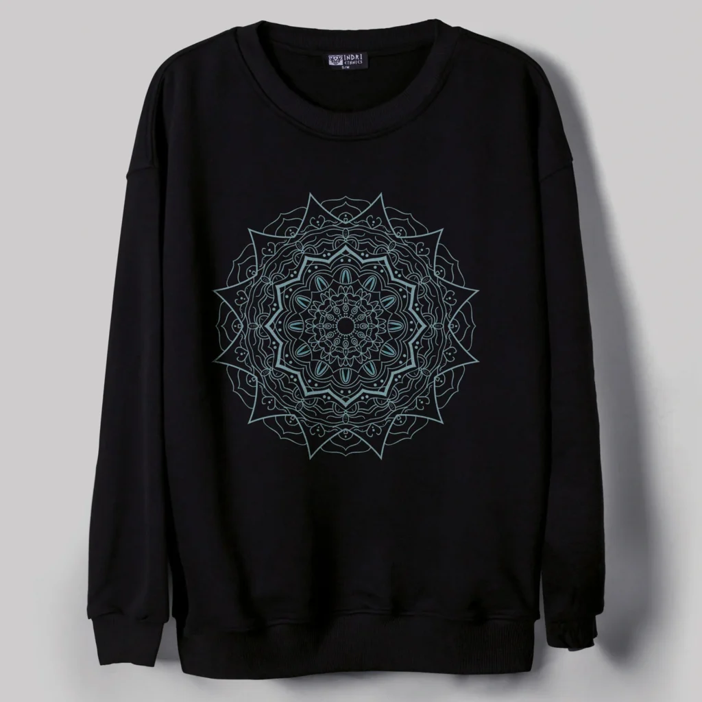 Blue Mandala Oversize Sweatshirt