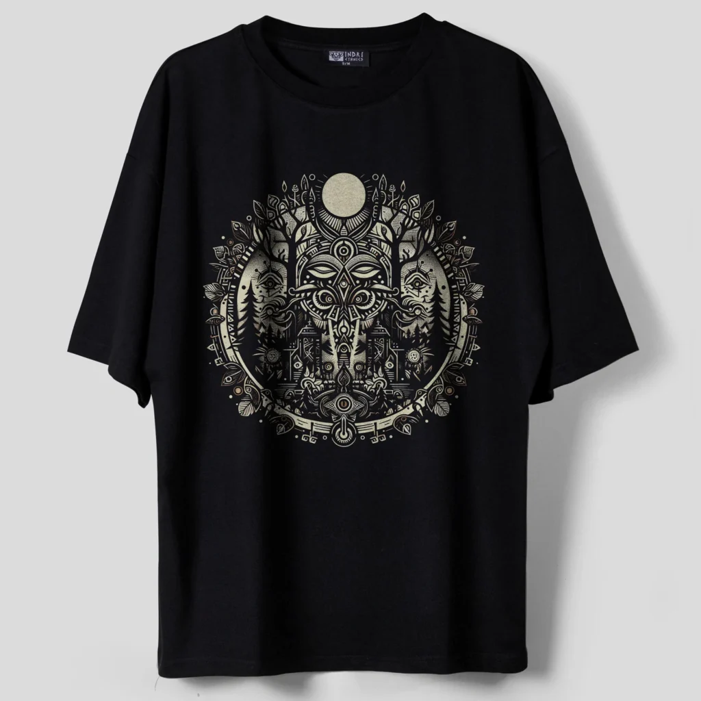 Psychedelic Owl Oversize T-Shirt