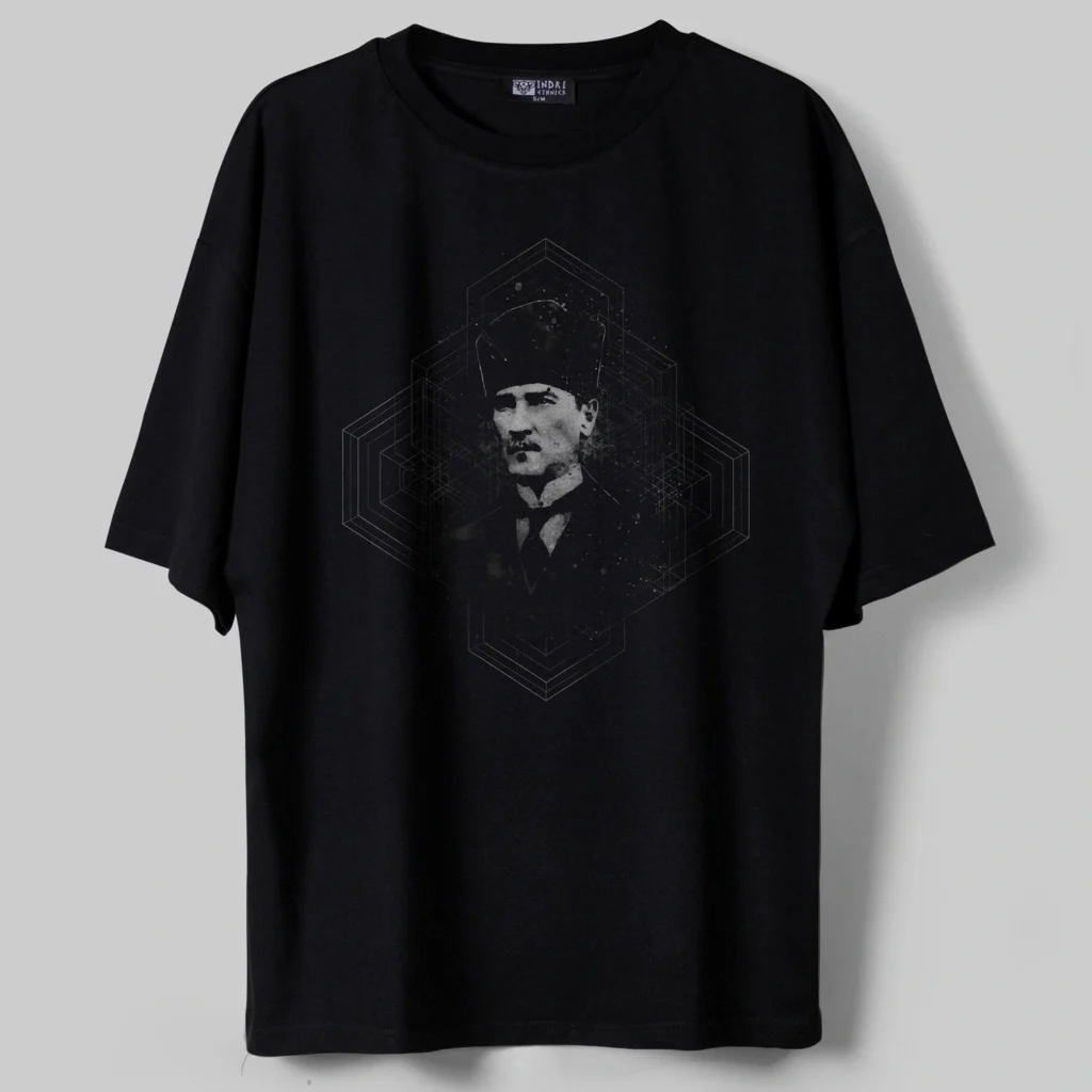 Mustafa Kemal Atatürk Portre Oversize T-Shirt