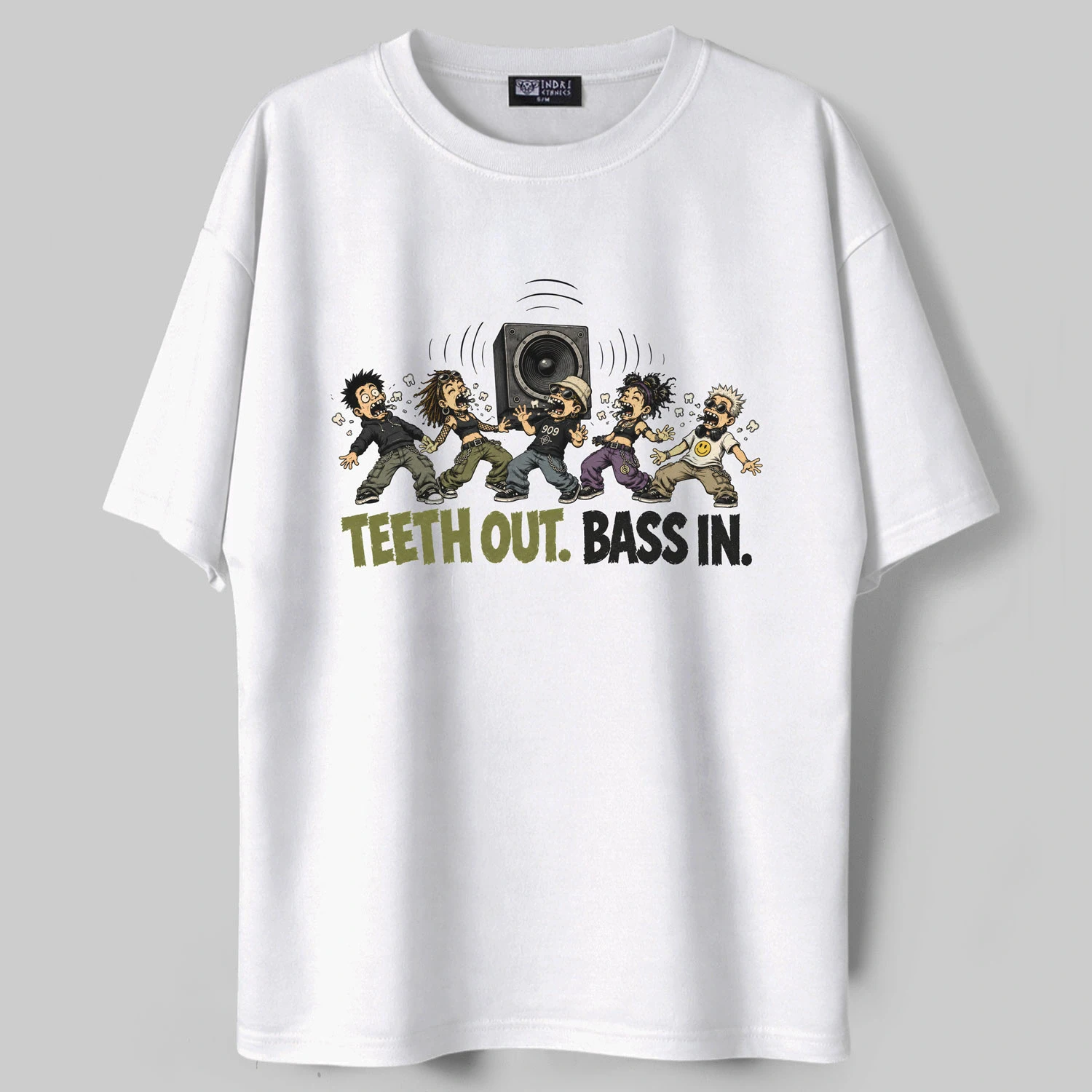 Teeth Out Bass In Oversize Tişört – 3