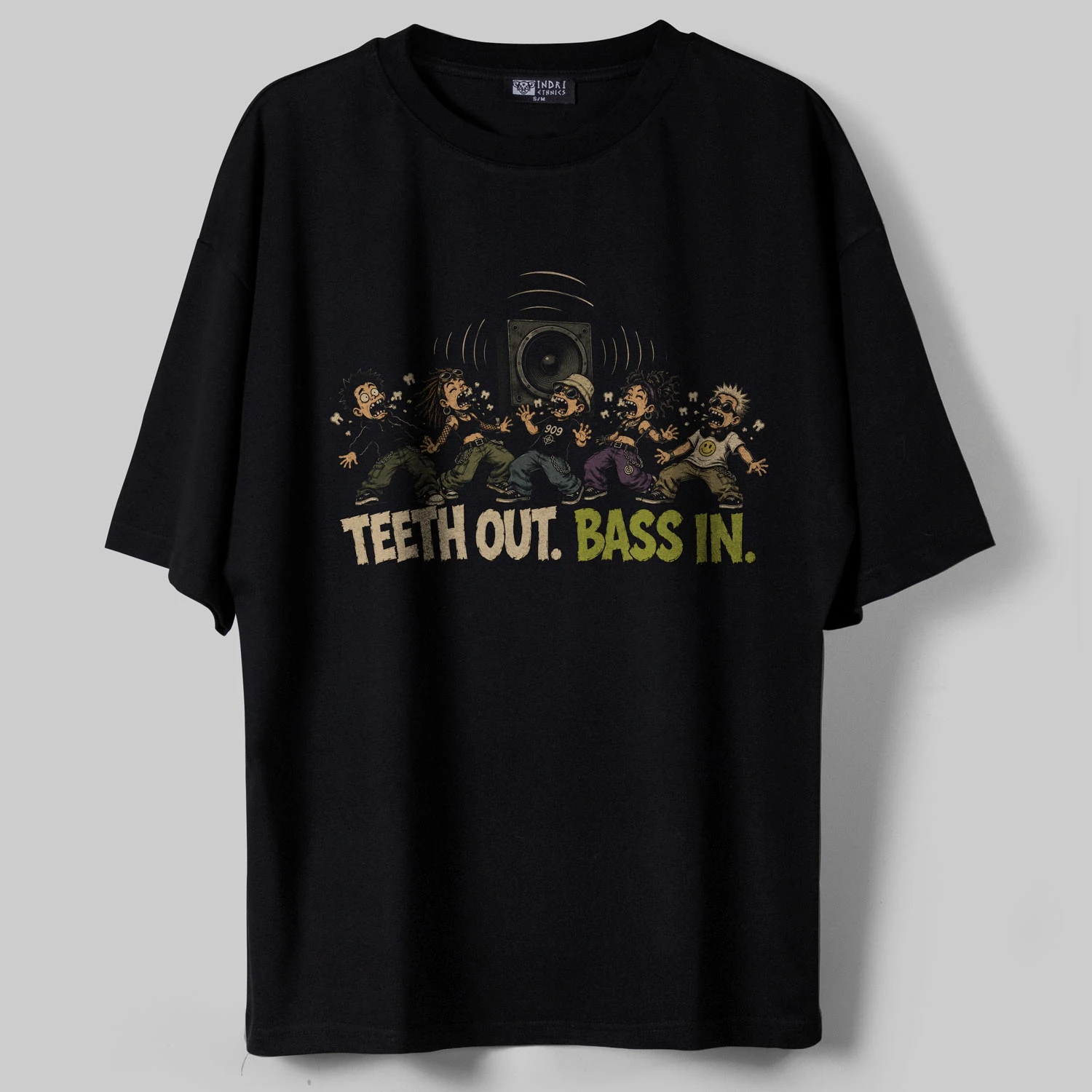 Teeth Out Bass In Oversize Tişört